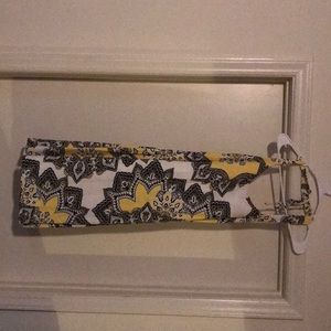 Yellow Black White Dress